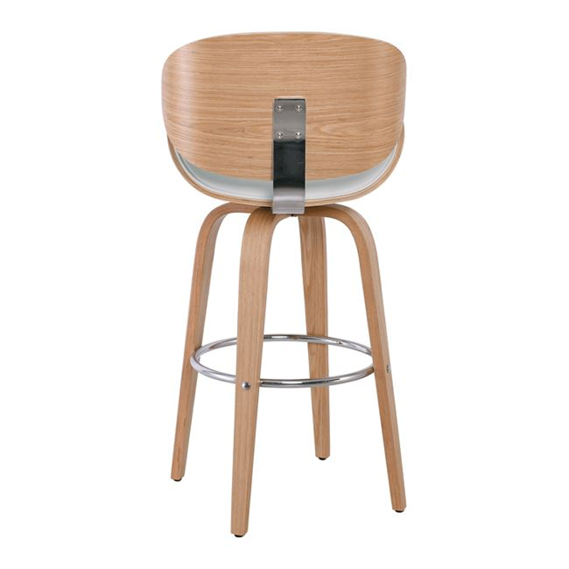GOMEZ Bar Stool Natural/Pu White