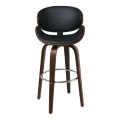 GOMEZ Bar Stool Walnut/Pu Black