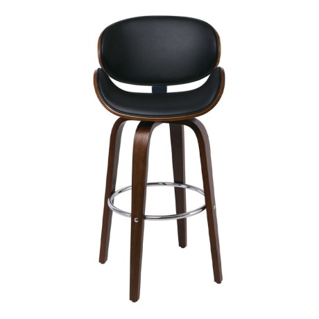 GOMEZ Bar Stool Walnut/Pu Black