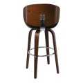GOMEZ Bar Stool Walnut/Pu Black