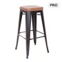 RELIX Bar Stool Steel Black Matte/Pu Camel