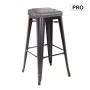 RELIX Bar Stool Steel Black Matte/Pu D.Grey