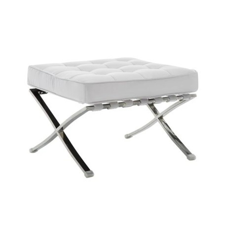 BARCELONA Type Ottoman White Pu