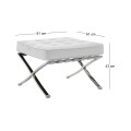 BARCELONA Type Ottoman White Pu