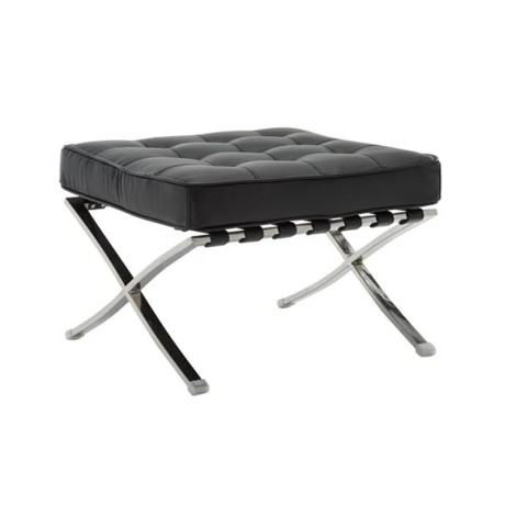 BARCELONA Type Ottoman Black Pu