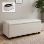 DENISE Storage Ottoman Pu Cream 113x43x45