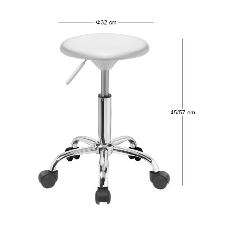 GLORY Low Stool White ABS