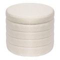 GROOVY Storage Stool Teddy Cream Fabric