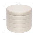 GROOVY Storage Stool Teddy Cream Fabric
