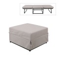 LOGAN Stool-Bed, Ecru Fabric 72x72x42cm