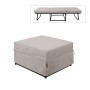 LOGAN Stool-Bed, Ecru Fabric 72x72x42cm
