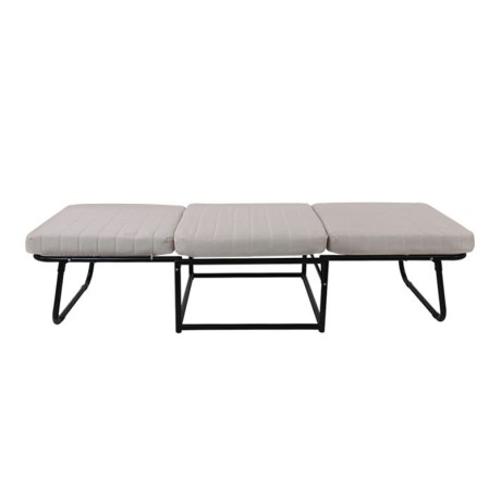 LOGAN Stool-Bed, Ecru Fabric 72x72x42cm
