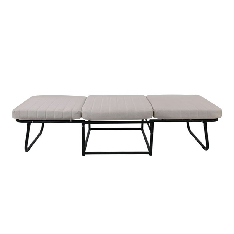 LOGAN Stool-Bed, Ecru Fabric 72x72x42cm