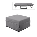 LOGAN Stool-Bed, Grey Fabric 72x72x42cm
