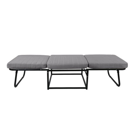 LOGAN Stool-Bed, Grey Fabric 72x72x42cm