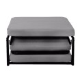 LOGAN Stool-Bed, Grey Fabric 72x72x42cm