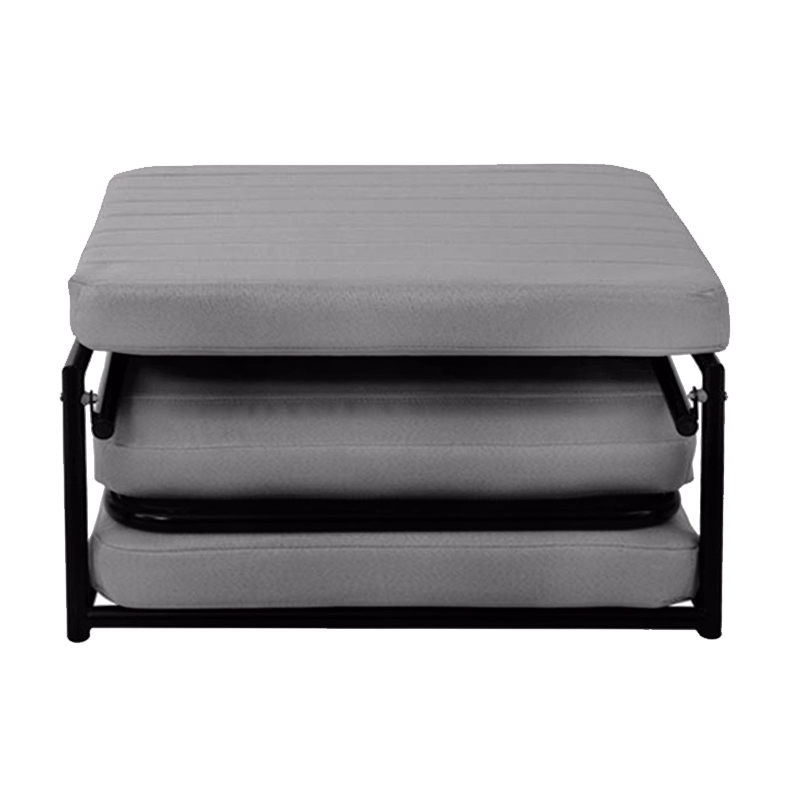 LOGAN Stool-Bed, Grey Fabric 72x72x42cm