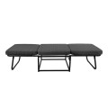 LOGAN Stool-Bed Black Fabric 72x72x42cm