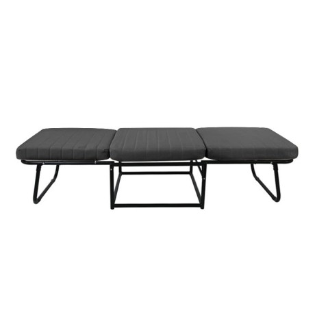 LOGAN Stool-Bed Black Fabric 72x72x42cm