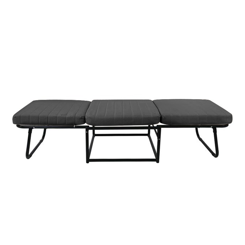 LOGAN Stool-Bed Black Fabric 72x72x42cm