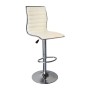 Alfi stool with metallic base and Pu coating in white color 41x50x94/115cm.