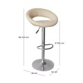 BELT Bar Stool / Beige Pu