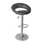 Belt bar stool with metallic frame and Pu coating in black color 54x49x82/103cm.