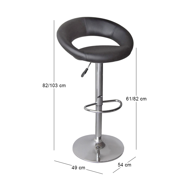 BELT Bar Stool / Black Pu