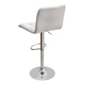 Carmelo Megapap bar stool with adjustable height made of pu leather in white color 45x42x90/113cm.