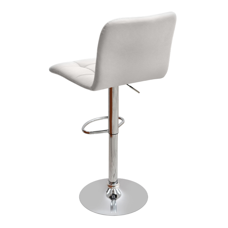 Carmelo Megapap bar stool with adjustable height made of pu leather in white color 45x42x90/113cm.