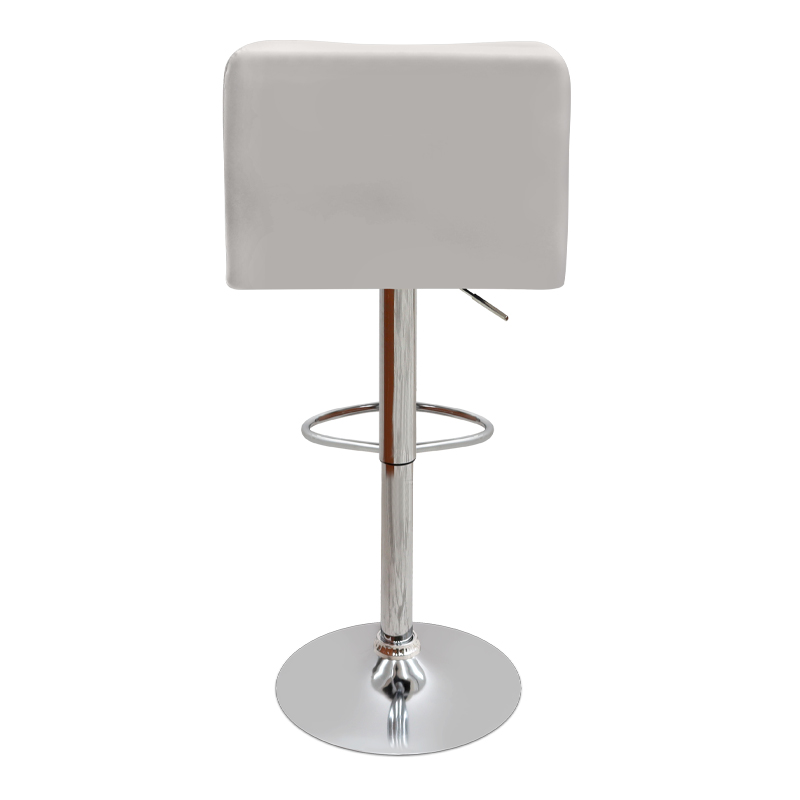 Carmelo Megapap bar stool with adjustable height made of pu leather in white color 45x42x90/113cm.