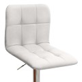 Carmelo Megapap bar stool with adjustable height made of pu leather in white color 45x42x90/113cm.