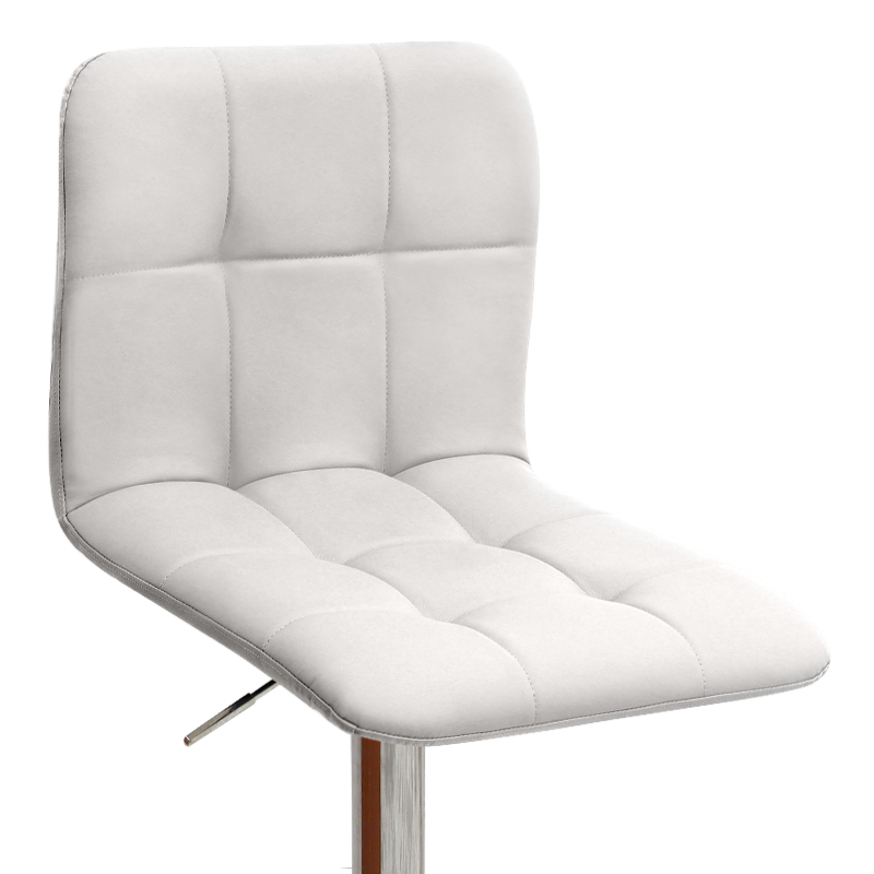 Carmelo Megapap bar stool with adjustable height made of pu leather in white color 45x42x90/113cm.