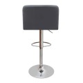 Carmelo Megapap bar stool with adjustable height made of pu leather in black color 45x42x90/113cm.