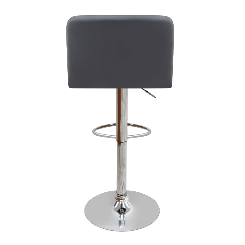 Carmelo Megapap bar stool with adjustable height made of pu leather in black color 45x42x90/113cm.