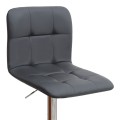 Carmelo Megapap bar stool with adjustable height made of pu leather in black color 45x42x90/113cm.