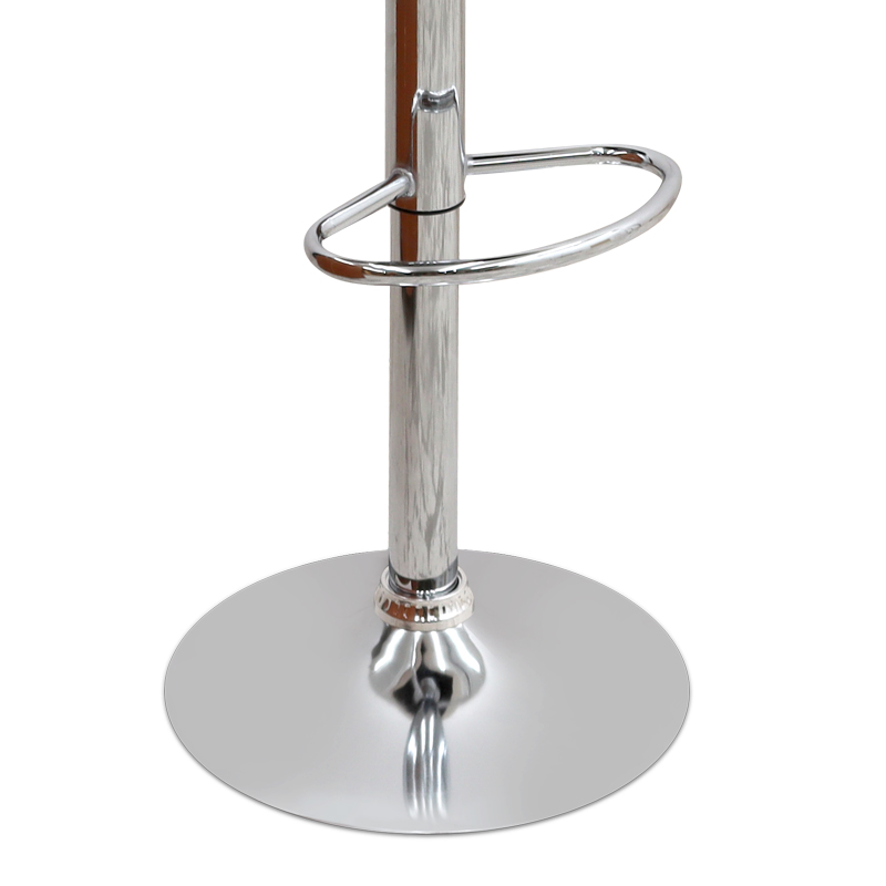 Carmelo Megapap bar stool with adjustable height made of pu leather in black color 45x42x90/113cm.