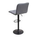 Carmelo Megapap bar stool with adjustable height made of velvet grey color 45x42x90/113cm.