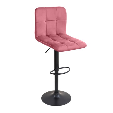 Carmelo Megapap bar stool with adjustable height made of velvet rotten apple color 45x42x90/113cm.