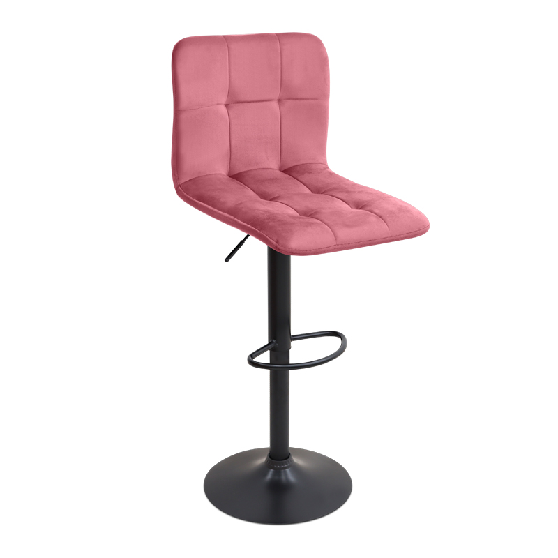 Carmelo Megapap bar stool with adjustable height made of velvet rotten apple color 45x42x90/113cm.