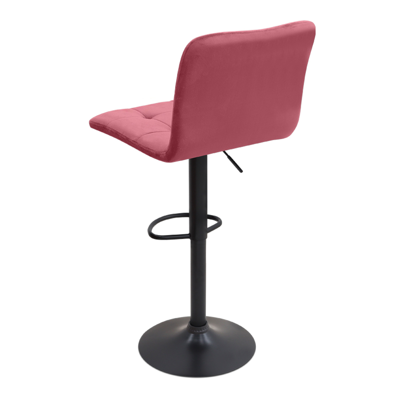 Carmelo Megapap bar stool with adjustable height made of velvet rotten apple color 45x42x90/113cm.