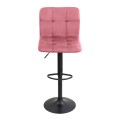Carmelo Megapap bar stool with adjustable height made of velvet rotten apple color 45x42x90/113cm.