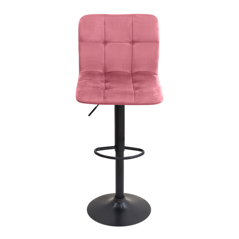 Carmelo Megapap bar stool with adjustable height made of velvet rotten apple color 45x42x90/113cm.