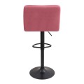 Carmelo Megapap bar stool with adjustable height made of velvet rotten apple color 45x42x90/113cm.