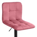 Carmelo Megapap bar stool with adjustable height made of velvet rotten apple color 45x42x90/113cm.