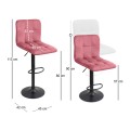 Carmelo Megapap bar stool with adjustable height made of velvet rotten apple color 45x42x90/113cm.