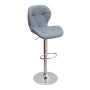 Dolores Megapap bar stool with adjustable height made of pu leather in grey color 45.5x38x89/109cm.