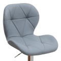Dolores Megapap bar stool with adjustable height made of pu leather in grey color 45.5x38x89/109cm.