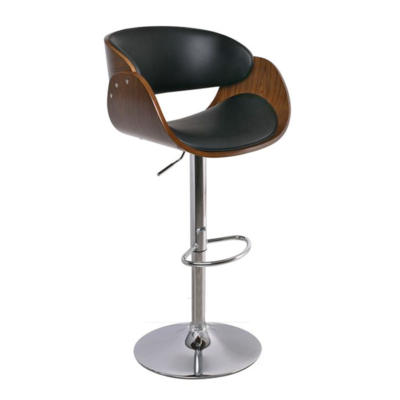 JOY Bar Stool Walnut/Pu Black