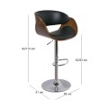 JOY Bar Stool Walnut/Pu Black